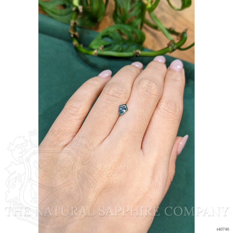 0.73 Ct. Bluish Green Sapphire from Montana