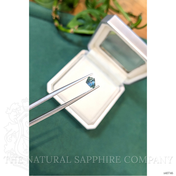 0.73 Ct. Bluish Green Sapphire from Montana