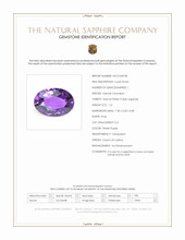 1.21 Ct. Pinkish Purple Sapphire from Ceylon (Sri Lanka) Scan Report