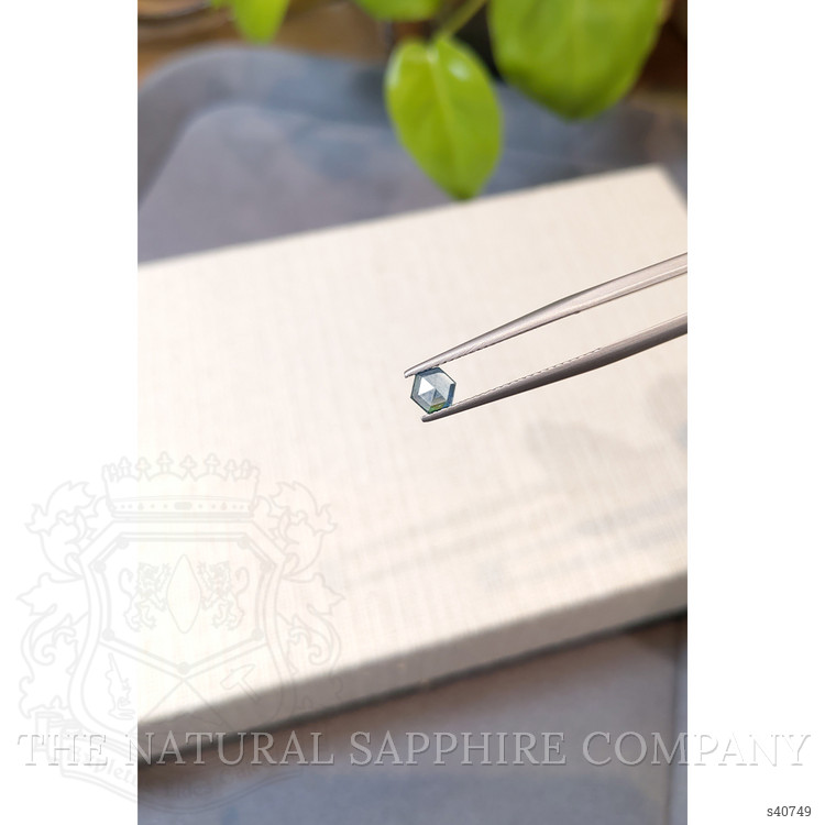 0.43 Ct. Bluish Green Sapphire from Montana