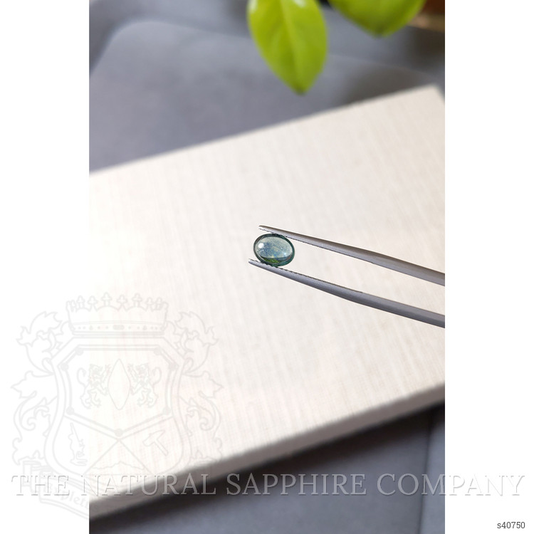 1.26 Ct. Bluish Green Cabochon Sapphire from Montana