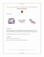 1.83 Ct. Pink Sapphire from Ceylon (Sri Lanka) Appraisal