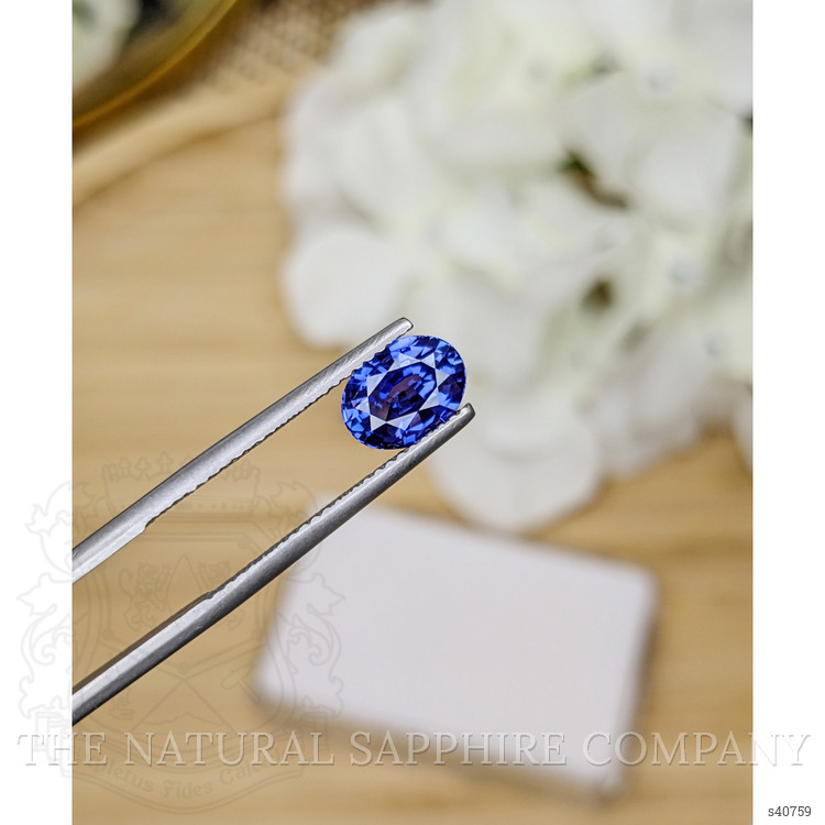 1.85 Ct. Blue Sapphire from Ceylon (Sri Lanka)