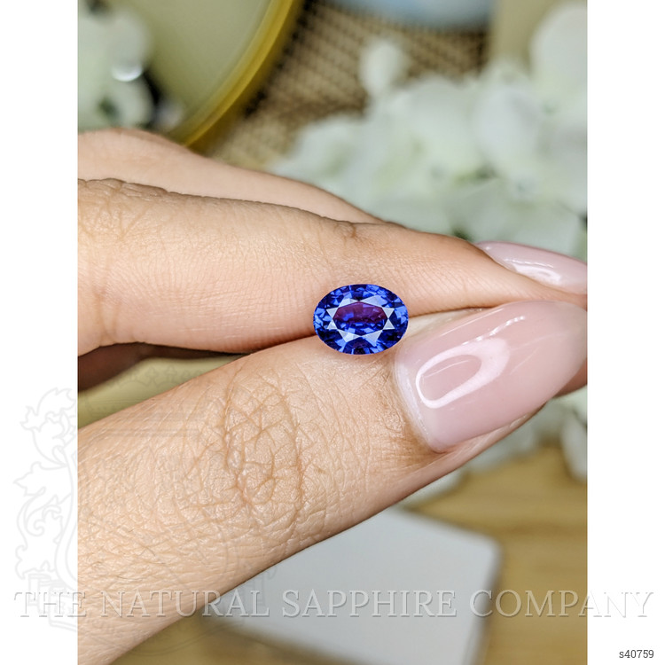 1.85 Ct. Blue Sapphire from Ceylon (Sri Lanka)