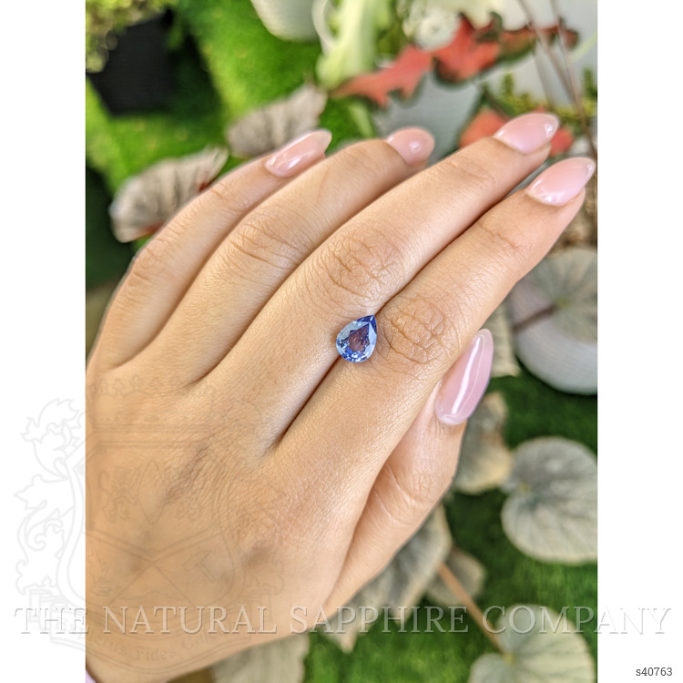 1.90 Ct. Purplish Blue Sapphire from Ceylon (Sri Lanka)