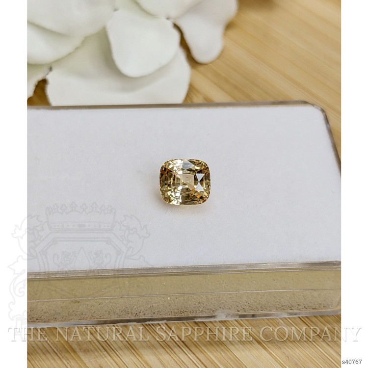 2.28 Ct. Orangish Yellow Sapphire from Ceylon (Sri Lanka)