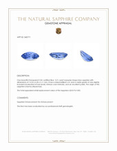 3.21 Ct. Blue Sapphire from Burma (Myanmar) Appraisal