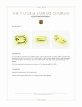 6.02 Ct. Yellow Sapphire from Ceylon (Sri Lanka) Appraisal