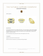 5.23 Ct. Yellow Sapphire from Ceylon (Sri Lanka) Appraisal