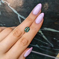 3.10 Ct. Green Sapphire from Madagascar Life Style