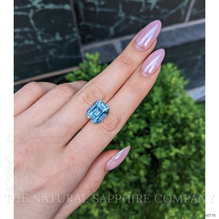 11.02 Ct. Greenish Blue Sapphire from Ceylon (Sri Lanka)