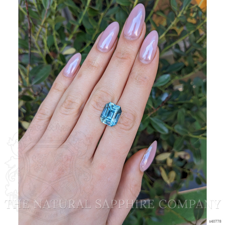 11.02 Ct. Greenish Blue Sapphire from Ceylon (Sri Lanka)