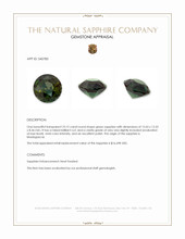 10.12 Ct. Green Sapphire from Madagascar Appraisal