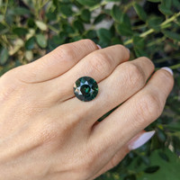 10.12 Ct. Green Sapphire from Madagascar Life Style