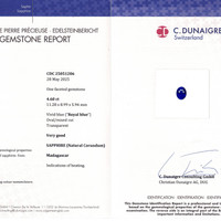 4.60 Ct. Blue Sapphire from Ceylon (Sri Lanka) Scan Report