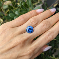 6.15 Ct. Blue Sapphire from Ceylon (Sri Lanka) Life Style