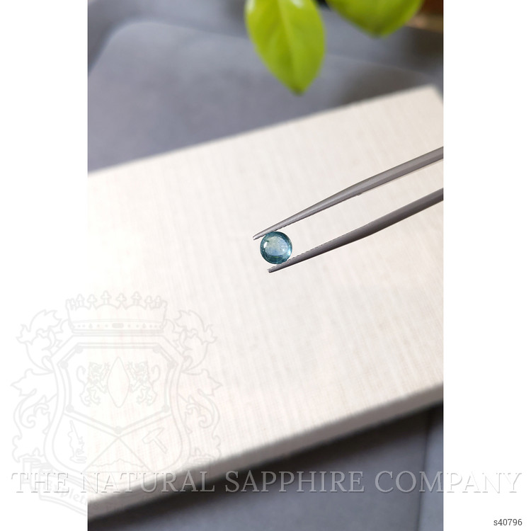 1.07 Ct. Greenish Blue Cabochon Sapphire from Montana