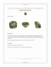2.14 Ct. Yellowish Green Sapphire from Montana Appraisal