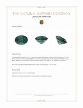 1.61 Ct. Bluish Green Sapphire from Montana Appraisal