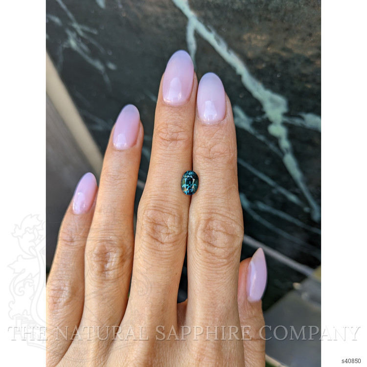 1.61 Ct. Greenish Blue Sapphire from Montana