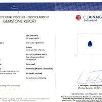 3.84 Ct. Blue Sapphire from Ceylon (Sri Lanka) Scan Report