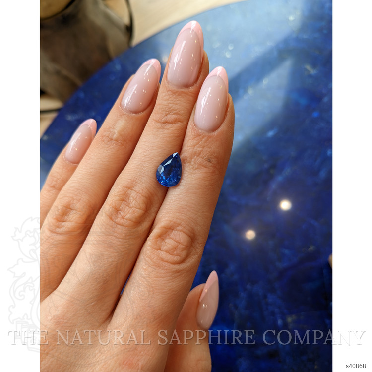 3.84 Ct. Blue Sapphire from Ceylon (Sri Lanka)