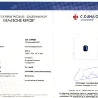 4.09 Ct. Blue Sapphire from West Africa Scan Report