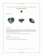 5.91 Ct. Greenish Blue Sapphire from Tanzania Appraisal