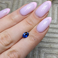 1.09 Ct. Blue Sapphire from Thailand Life Style