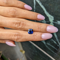 2.06 Ct. Blue Sapphire from Thailand Life Style