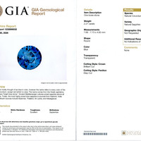 2.21 Ct. Blue Sapphire from Ceylon (Sri Lanka) Scan Report