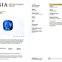 8.36 Ct. Blue Sapphire from Ceylon (Sri Lanka) Scan Report