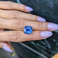 8.36 Ct. Blue Sapphire from Ceylon (Sri Lanka) Life Style