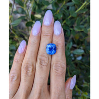 8.36 Ct. Blue Sapphire from Ceylon (Sri Lanka) Life Style