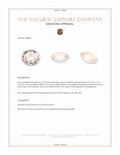 1.73 Ct. Peach Sapphire from Madagascar Appraisal
