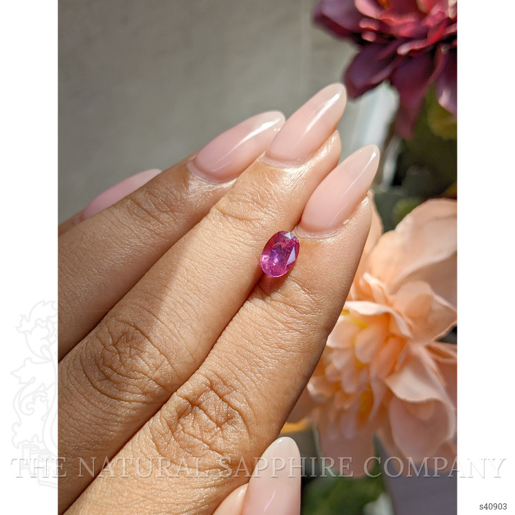 1.11 Ct. Purplish Pink Sapphire from Tanzania