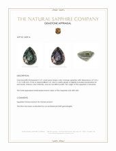 2.57 Ct. Color Change Sapphire from Tanzania Appraisal