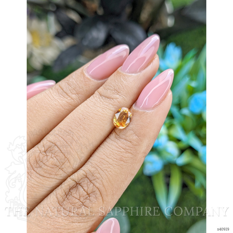1.00 Ct. Yellowish Orange Sapphire from Tanzania