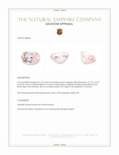 1.46 Ct. Peach Sapphire from Tanzania Appraisal