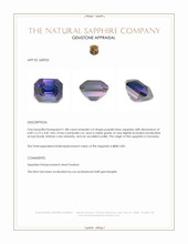 1.88 Ct. Purplish Blue Sapphire from Tanzania Appraisal