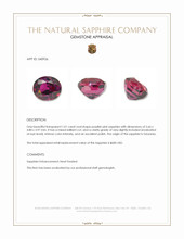 1.01 Ct. Purplish Pink Sapphire from Tanzania Appraisal
