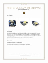 4.27 Ct. Bi Color / Parti Sapphire from Ceylon (Sri Lanka) Appraisal