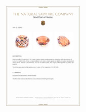 1.09 Ct. Padparadscha Sapphire from Ceylon (Sri Lanka) Appraisal
