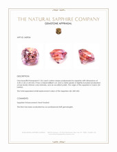 1.06 Ct. Padparadscha Sapphire from Ceylon (Sri Lanka) Appraisal