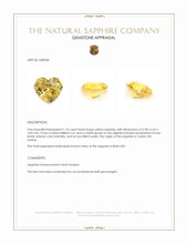 1.10 Ct. Yellow Sapphire from Ceylon (Sri Lanka) Appraisal