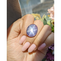 25.21 Ct. Violet Star Sapphire from Ceylon (Sri Lanka) Life Style