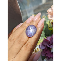 25.21 Ct. Violet Star Sapphire from Ceylon (Sri Lanka) Life Style