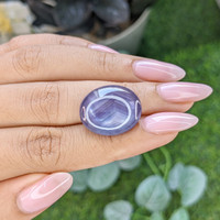 25.21 Ct. Violet Star Sapphire from Ceylon (Sri Lanka) Life Style
