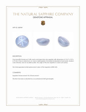 5.88 Ct. Blue Star Sapphire from Ceylon (Sri Lanka) Appraisal