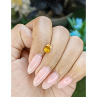 1.02 Ct. Orangish Yellow Sapphire from Ceylon (Sri Lanka) Life Style